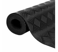 vidaXL Floor Mat Black 1.5 x 4 m Rubber, Garden Mat, Durable Rubber Flooring, Modern Non-Slip Outdoor, Easy To Clean Patio, Versatile Protective Floor