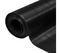 vidaXL Floor Mat Black 1.5 x 4 m Rubber, Garden Mat, Durable Rubber Flooring, Modern Non-Slip Outdoor, Easy To Clean Patio, Versatile Protective Floor