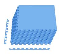 vidaXL Floor Mats 40 Pack Blue 14.4 Sq ft EVA Foam Interlocking Puzzle Mats Floor Protector Gym Mat Multi Use
