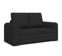 vidaXL Floor Sofa Bed 2 in 1 Black 148 x 71 x 83 cm Fabric