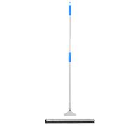 Floor Squeegee Silver Blue Steel & Rubber 55x119.5cm Telescopic Handle Ergonomic