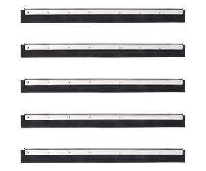 vidaXL Floor Squeegee Heads Floor Squeegee Wiper Head 5 pcs Steel and Rubber