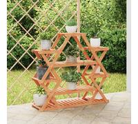 vidaXL Flower Stand 110x25x105 cm Solid Wood Fir UK GF0