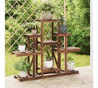 vidaXL Flower Stand 110x25x96 cm Solid Wood Fir 01 UK HOT