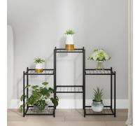 vidaXL Flower Stand 83x25x60 cm Black Iron UK NEW