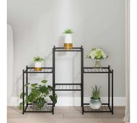 vidaXL Flower Stand 83x25x60 cm Black Iron UK HOT