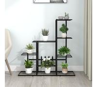 vidaXL Flower Stand 94.5x25x88 cm Black Metal UK HOT