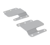 vidaXL Flush Mount Bracket 2 pcs Silver 75 x 66 mm Steel, Garage, Irregular Designs, Contemporary Durability: Explore Innovative Spaces and Structures for Modern Living