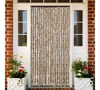 vidaXL Fly Curtain Beige and Brown 90x200 cm Chenille