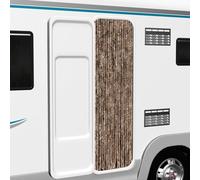 vidaXL Fly Curtain Beige and Dark Brown 56x185 cm Chenille