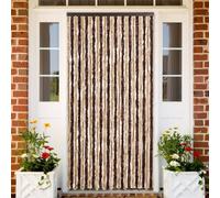 vidaXL Fly Curtain Beige and Light Brown 100x200 cm Chenille