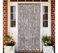 vidaXL Fly Curtain Brown and White 100x230 cm Chenille