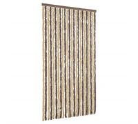 vidaXL Fly Curtain Dark Brown and Beige 100x200 cm Chenille