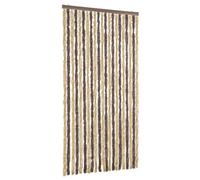 vidaXL Fly Curtain Dark Brown and Beige 90x220 cm Chenille