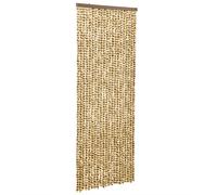 vidaXL Fly Curtain Door Curtain Fly Screen Beige and Brown 100x200 cm Chenille