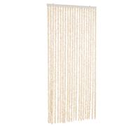vidaXL Fly Curtain Door Curtain Fly Screen Beige and White 90x220 cm Chenille