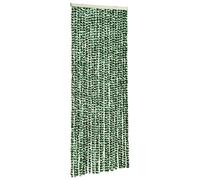 vidaXL Fly Curtain Green and White 90x200 cm Chenille, Green
