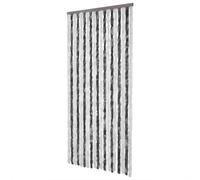 vidaXL Fly Curtain Door Curtain Fly Screen Grey and White 100x230 cm Chenille