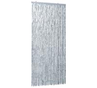 vidaXL Fly Curtain Door Curtain Fly Screen White and Grey 100x200 cm Chenille