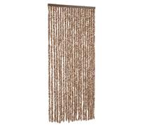 vidaXL Fly Curtain Fly Screen Curtain Beige and Dark Brown 100x220 cm Chenille