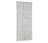 vidaXL Fly Curtain Fly Screen Curtain Light Grey and White 100x200 cm Chenille