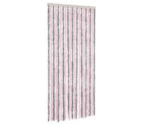 vidaXL Fly Curtain Fly Screen Curtain Silver Grey and Pink 100x220 cm Chenille