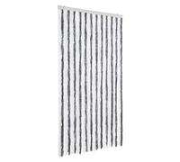 vidaXL Fly Curtain Door Curtain Fly Screen Grey and White 100x230 cm Chenille