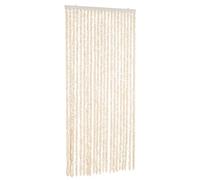 vidaXL Fly Curtain, Fly Screen for Window Living Room Doorways, Door Curtain for Decorations, Fly Blind, Beige and White 90x220 cm Chenille
