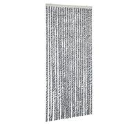 vidaXL Fly Curtain Fly Screen Grey and Black and White 100x200 cm Chenille