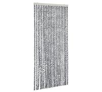 vidaXL Fly Curtain Fly Screen Grey and Black and White 100x220 cm Chenille