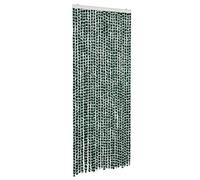 vidaXL Fly Curtain Green and White 100x230 cm Chenille