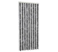 vidaXL Fly Curtain Grey and Black 56 x 185 cm Chenille