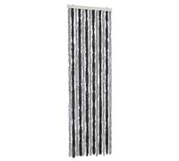 vidaXL Fly Curtain, Fly Screen for Window Living Room Doorways, Door Curtain for Decorations, Fly Blind, Grey and Black 56x185 cm Chenille