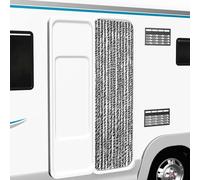 vidaXL Fly Curtain Grey and Black and White 56x200 cm Chenille