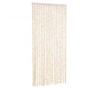 vidaXL Fly Curtain, Insect Blind with Hook, Door Curtain, Adjustable Length and Width, Beige and White, 90 x 200 cm Chenille