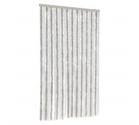 Vidaxl Fly Curtain Light Grey And White 100X200 Cm Chenille