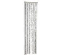 vidaXL Fly Curtain Light Grey and White 56x200 cm Chenille