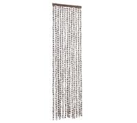 vidaXL Fly Curtain, Fly Screen for Window Living Room Doorways, Door Curtain for Decorations, Fly Blind, Taupe and White 56x200 cm Chenille