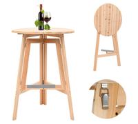 Foldable Bar Table 78cm Fir Wood Side End Coffee Dining Breakfast Stand vidaXL