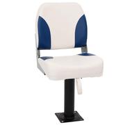 vidaXL Foldable Boat Seat 1 Set Blue and White 41x36x48 cm