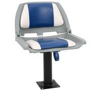 vidaXL Foldable Boat Seat Set 2 Piece Canoe Seat Kayak Seat Blue and White