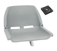 vidaXL Foldable Boat Seat Set 2 Piece High Backrest Canoe Seat Kayak Seat Grey