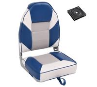 vidaXL Foldable Boat Seat Set 2 Piece High Backrest Sailing Fishing Canoe Seat