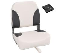 vidaXL Foldable Boat Seat Set 2 Piece Low Backrest & Fixing Strap Canoe Seat