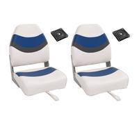 vidaXL Foldable Boat Seat Set 4 Piece High Backrest Sailing Fishing Canoe Seat