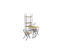 vidaXL Foldable Breakfast Bar Set with 2 Chairs