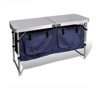 vidaXL Foldable Camping Cupboard with Aluminium Frame