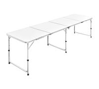 vidaXL Foldable Camping Table Height Adjustable Aluminium 240x60cm Picnic BBQ