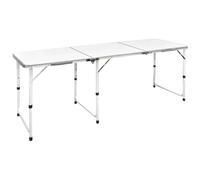 vidaXL Foldable Camping Table Height Adjustable Aluminium 180x60cm Picnic BBQ