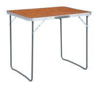 Foldable Camping Table With Metal Frame 80X60 Cm